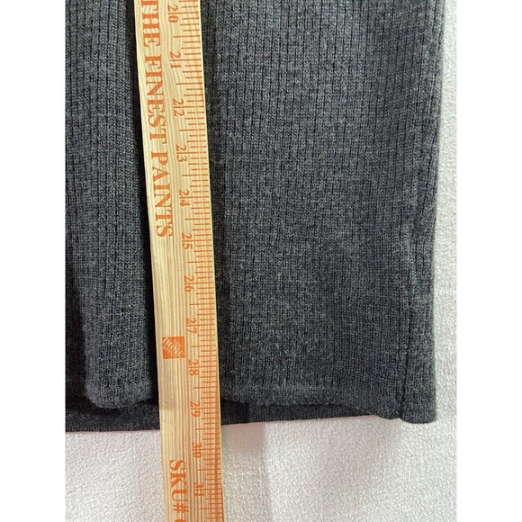 Linea Sweater Mens Large Black Grey V Neck Color block Pullover Wool Blend - Picture 6 of 7